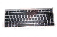 Teclado Sony VGN-FW Black com Frame Silver