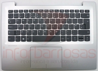 Teclado Lenovo 320S-14IKB Com Top Cover SILVER INGLÊS