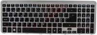 Teclado Acer Aspire V5-531 Aspire V5-571 Black com Frame Silver Com Backlight