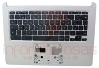 Teclado Acer Chromebook CB314-1H Com Top Cover Silver