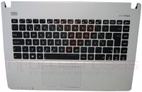 Teclado Asus K45JN X450JF X450JN K450JN Com Top Cover Silver Com Touchpad