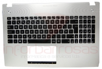 Teclado Asus N56JR Com Backlight Com Top Cover