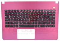 Teclado Asus X401A-1D Com Top Cover Inglês PINK