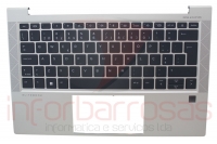 Teclado HP EliteBook 830 G8 com Backlight Com Topcover SILVER