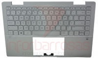 Teclado HP 14-EK0021np Sem Fingerprint WWAN Com BackLight Aluminium Top cover