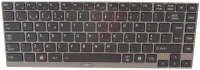 Teclado Toshiba Portege Z830 Z930 Preto com Frame Cinza