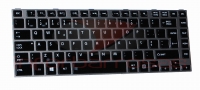 Teclado Toshiba P845 L850 Preto frame Silver com Backlight